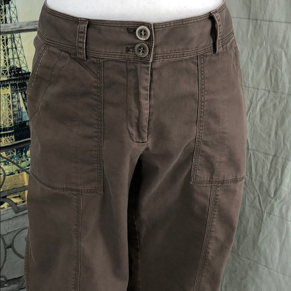 Isda & Co Perfect Olive Khaki Crop Pants Size 10 - Picture 2 of 7